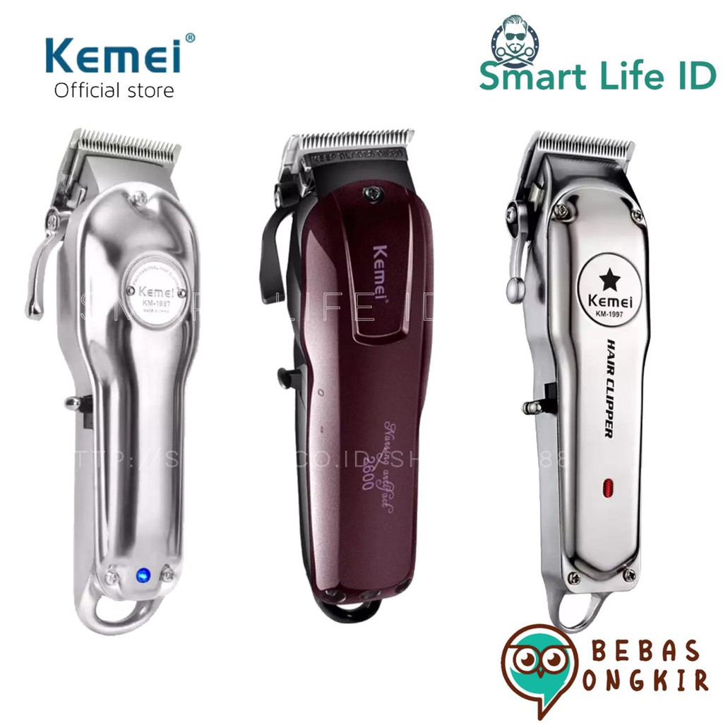 Kemei Hair Clipper KM 2611 2600 2608 2604 1031 707Z 1990 831 1996 1997 1986 1987 Alat Cukur Rambut