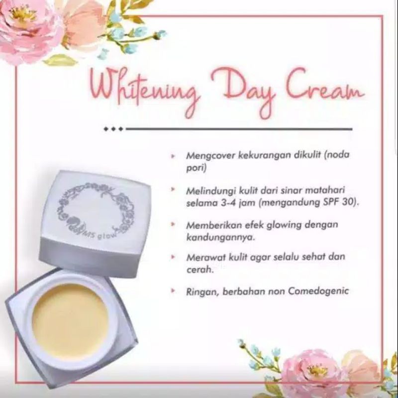 whitening Day Cream MS Glow/ krim siang ms glow/ cream siang ms glow