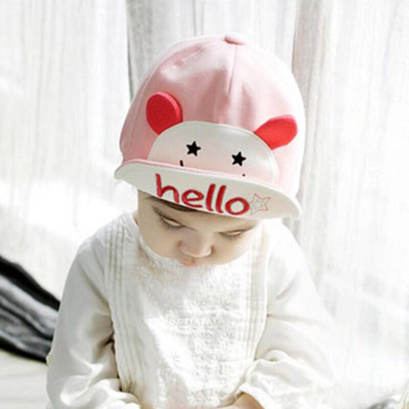 Topi Fashion Baseball Karakter Lucu HELLO 6- 36 bulan