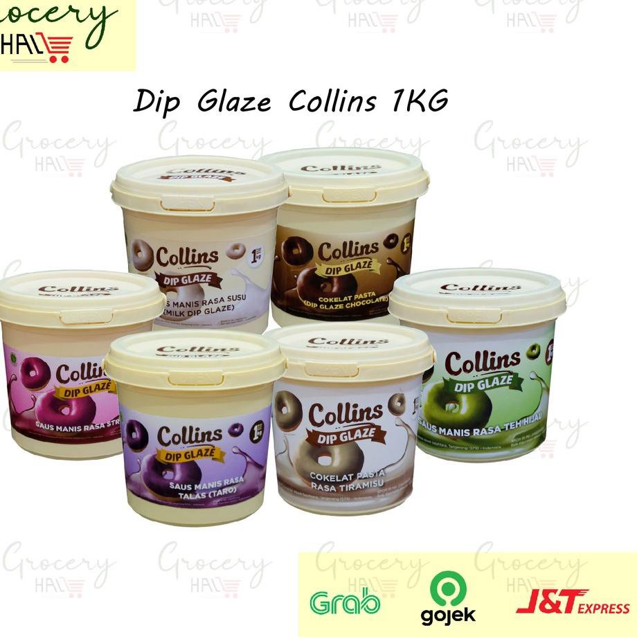 

RKN READY STOCK !!! COLLINS DIP GLAZE 1 KG ( TARO / MILK / DARK CHOCO / MATCHA / STRAWBERRY / TIRAMI