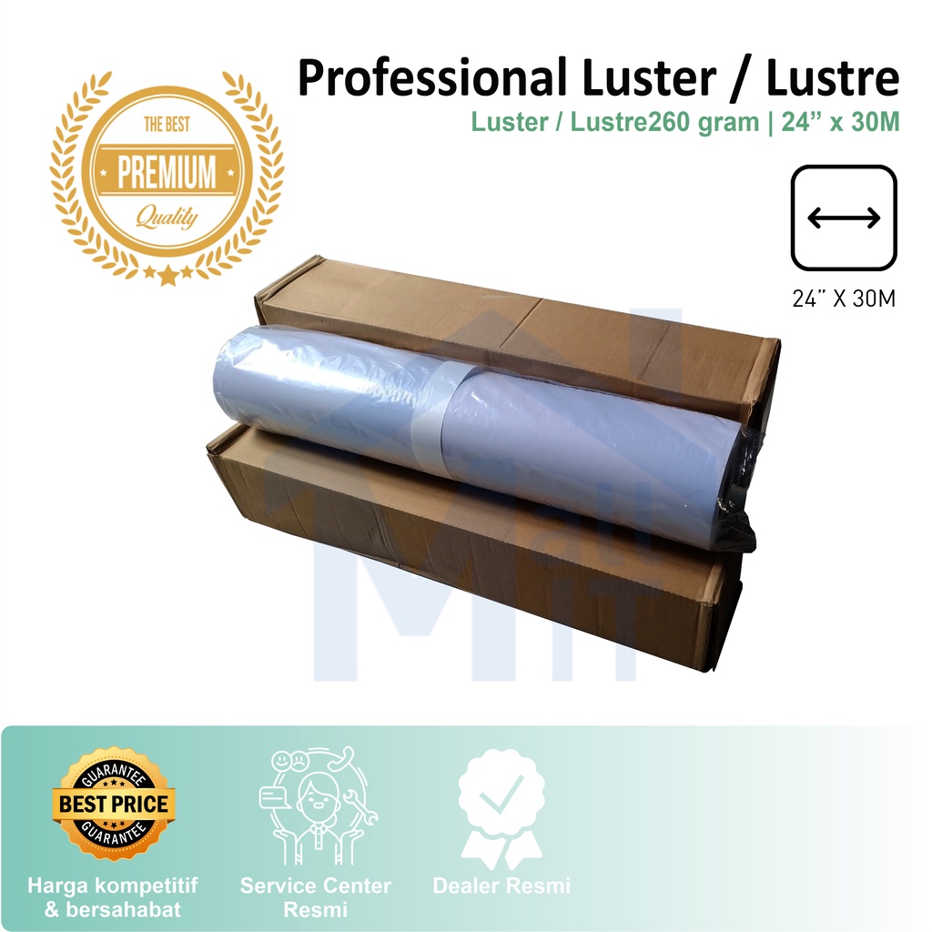 KERTAS FOTO 24&quot; 24 INCI PHOTO PAPER ROLL LUSTER 260 GRAM 24 INCH X 30M