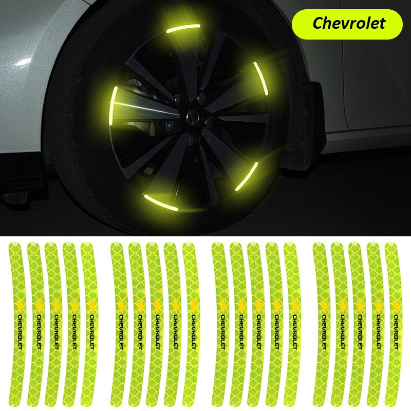 20pcs Stiker Reflektif Ban Mobil Untuk Spin Orlando Captiva Lova Zafira Trax Colorado Aveo Spark