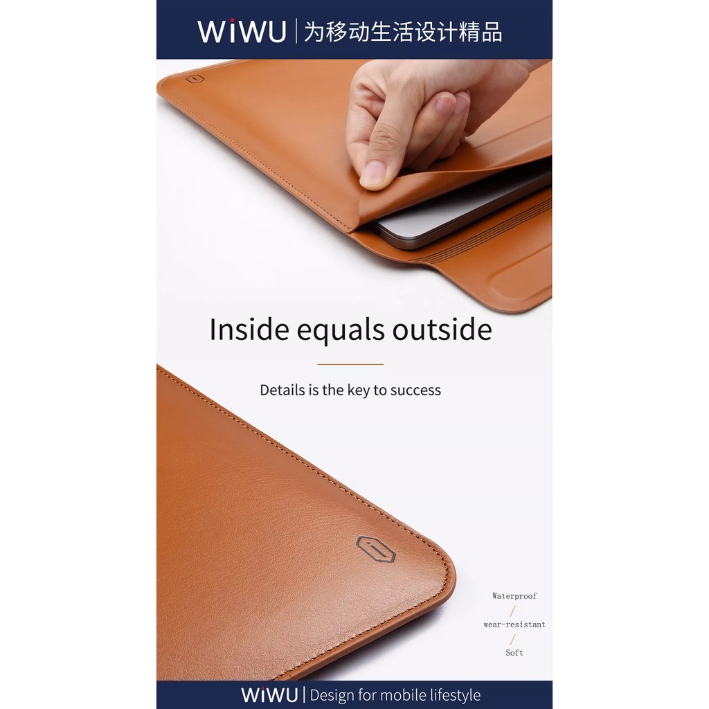 WIWU SKIN PRO Slim Stand Sleeve MB Pro 13 - Sarung dengan Stand