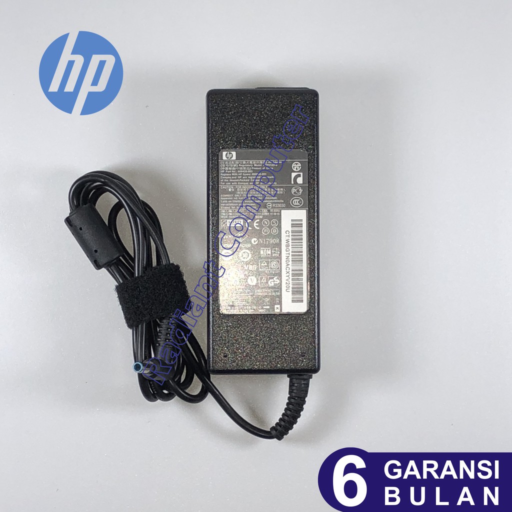 Adaptor Charger Original HP 19.5V 4.62A, 4.5*3.0mm Colokan Biru