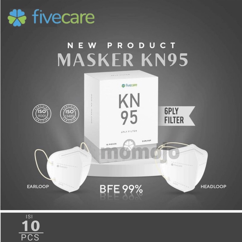 FIVECARE Masker KN95 6PLY Filter EARLOOP / HEADLOOP SURGICAL FACE MASK