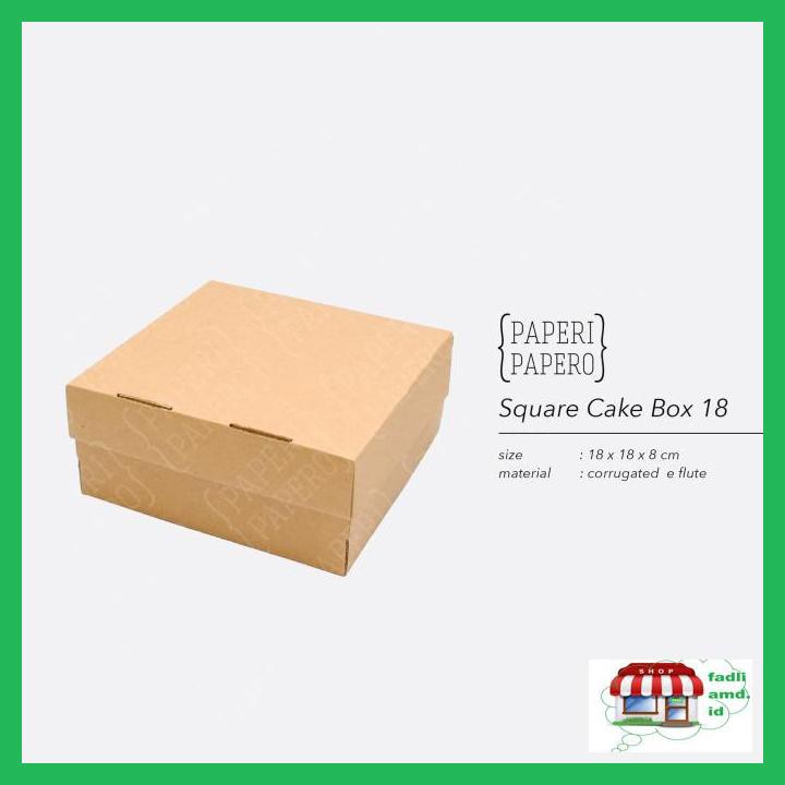 

8Y89Yr7- Cake Box - Kotak / Dus / Boks Kue Bolu (18 X 18 X 8 Cm ) Wwqr44-