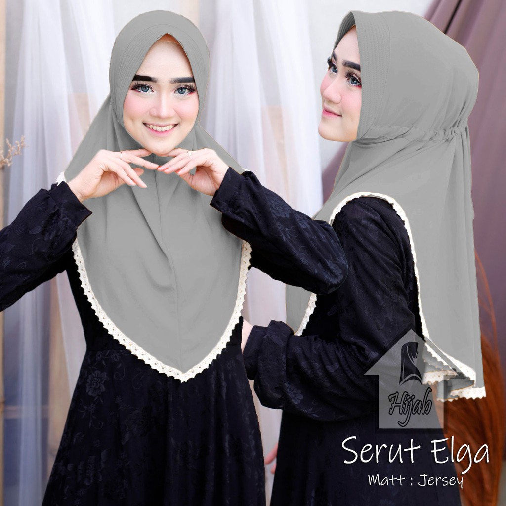 JILBAB INSTAN JERSEY TERBARU HIJAB BERGO SERUT ELGA KERUDUNG INSTAN BERGO TERMURAH RUMAH HIJA'B-Abu Silver