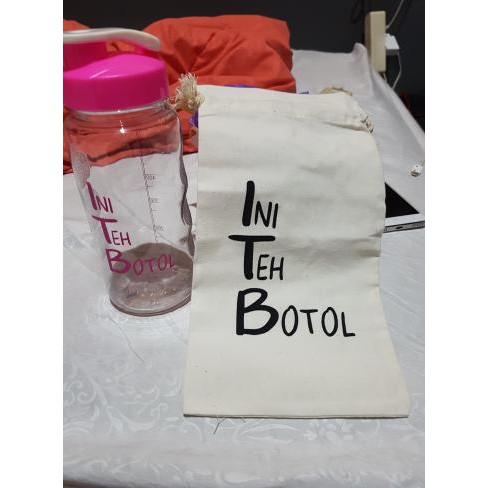 BOTOL MINUM INI TEH BOTOL 600ML FOODGRADE TAS POUCH ITB BANDUNG