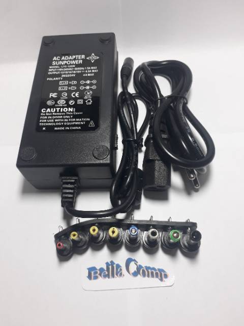 Adaptor Laptop notebook Universal 100W Output Range 12 15 16 18 19 20 24 Volt