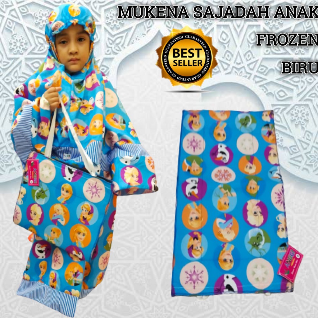 Mukena Anak Frozen Super/Tas bahan katun cantik/ bisa bayar ditempat/COD