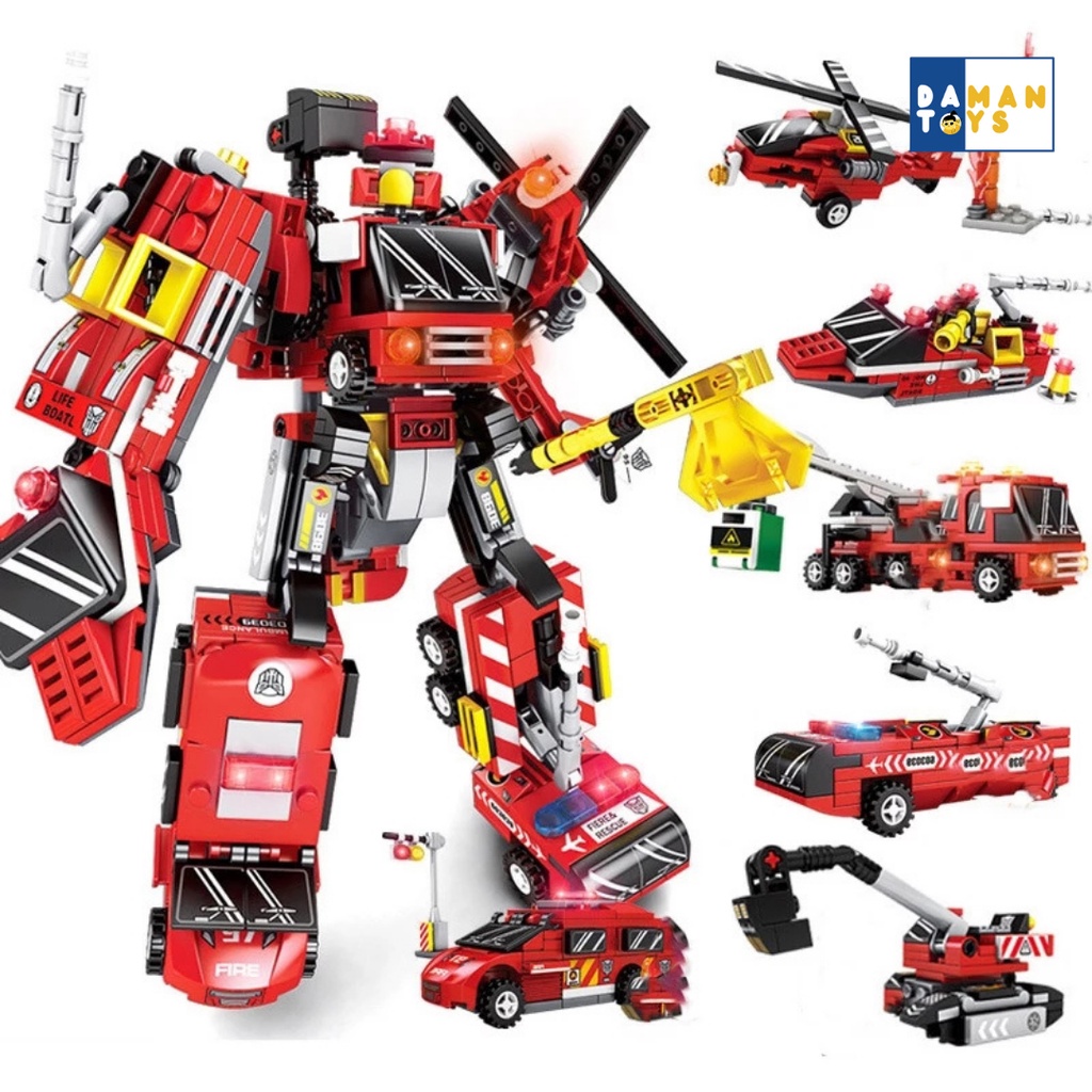 DToys Mainan Impor Anak Laki Laki Teknik Engineering Brick Helicopter Building