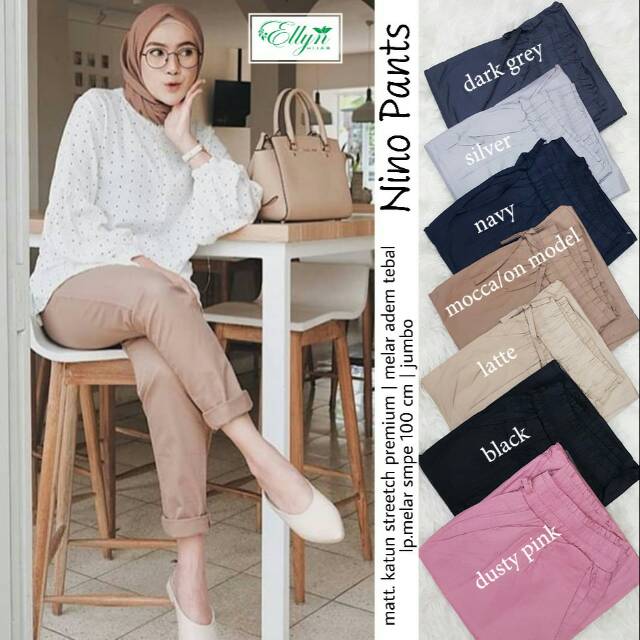 ORI 100% REAL PICT SIZE SUPER JUMBO &amp; STANDAR Nino pants/selegram outfit/baggy/celana baggy jumbo