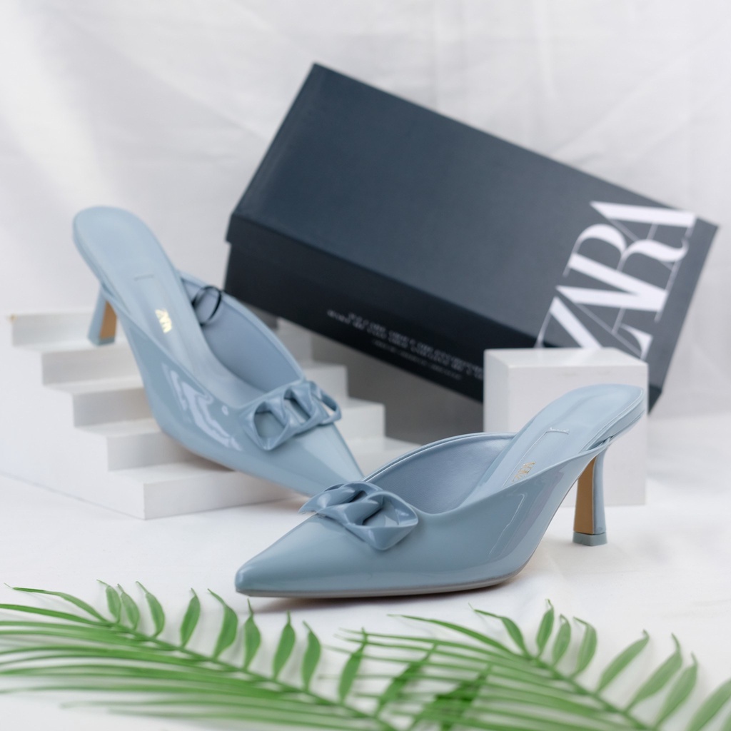 [7.7 Boombastis Sale⚡] - SEPATU WANITA MULES HIGH HEELS ZS430 PREMIUM IMPORT