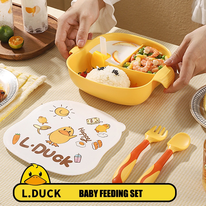 Tempat Makan Bayi / Baby Feeding Suction Divided Plate / Mpasi Peralatan Makan Bayi