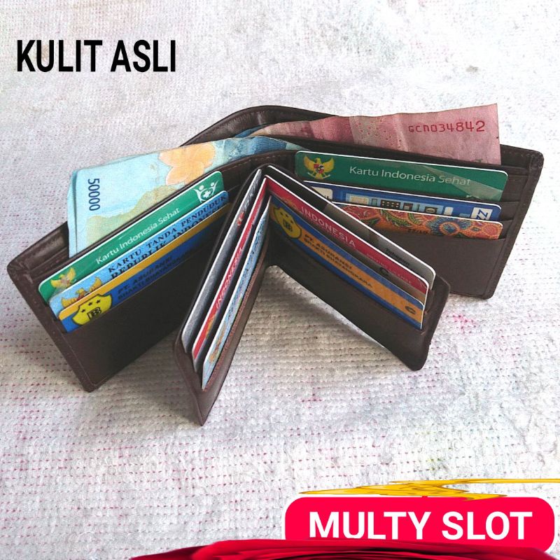 DOMPET KULIT ASLI PRIA MODEL MULTY SLOT  KULIT SAPI KWALITAS PREMIUM ORYGINAL