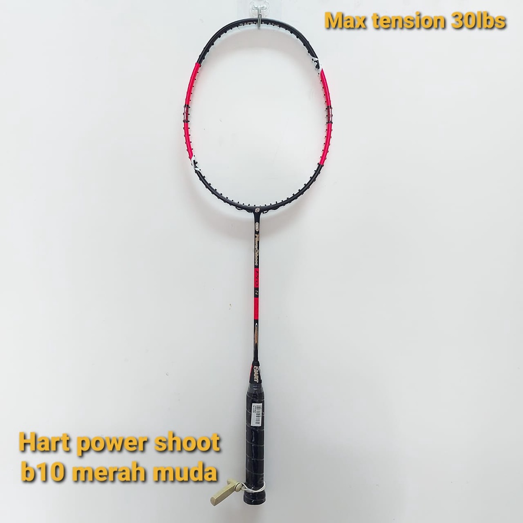 RAKET BADMINTON HART POWER SHOOT B10 MERAH MUDA ( RAKET ONLY ) ORIGINAL