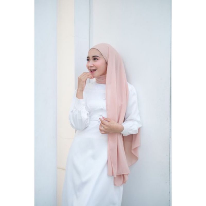 PASHMINA + INNER KARET 2IN1 / PASHMINA CIPUT / CERUTY BABYDOLL BY DESMONDA |Fashion