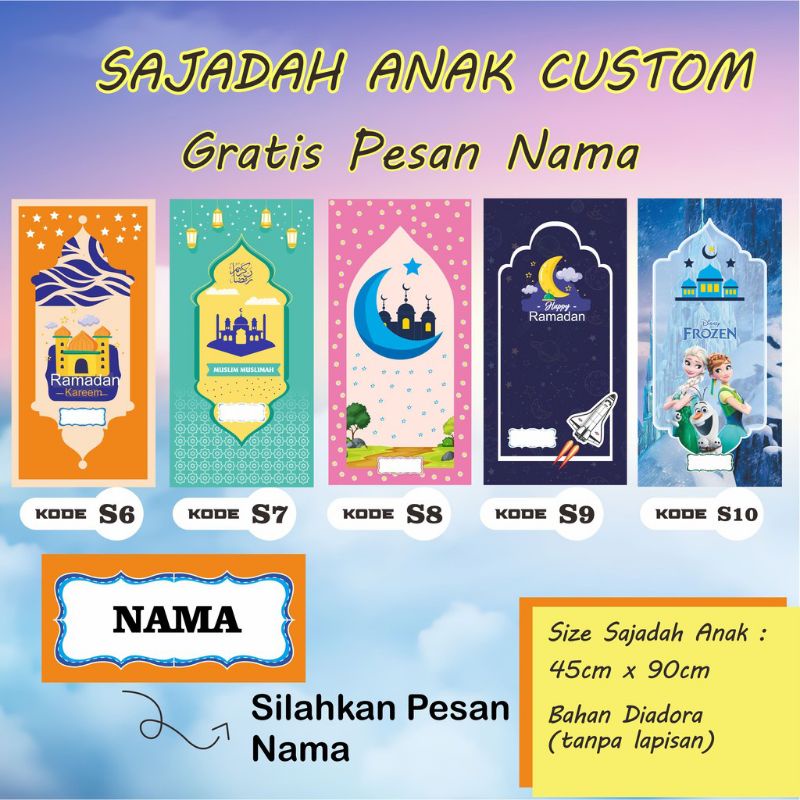 SAJADAH KARAKTER NAMA ANAK