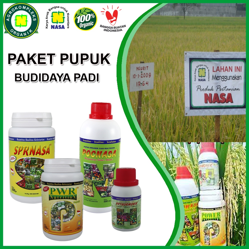 Paket Pupuk Nasa Lengkap / Pupuk Padi / Pupuk Cair Padi | Agen Nasa Resmi