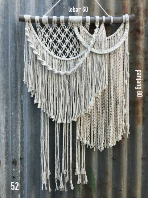 Wall decor hiasan dinding tali macrame rajut