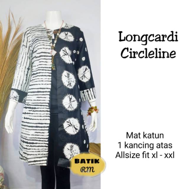 Long cardi circleline batik modern