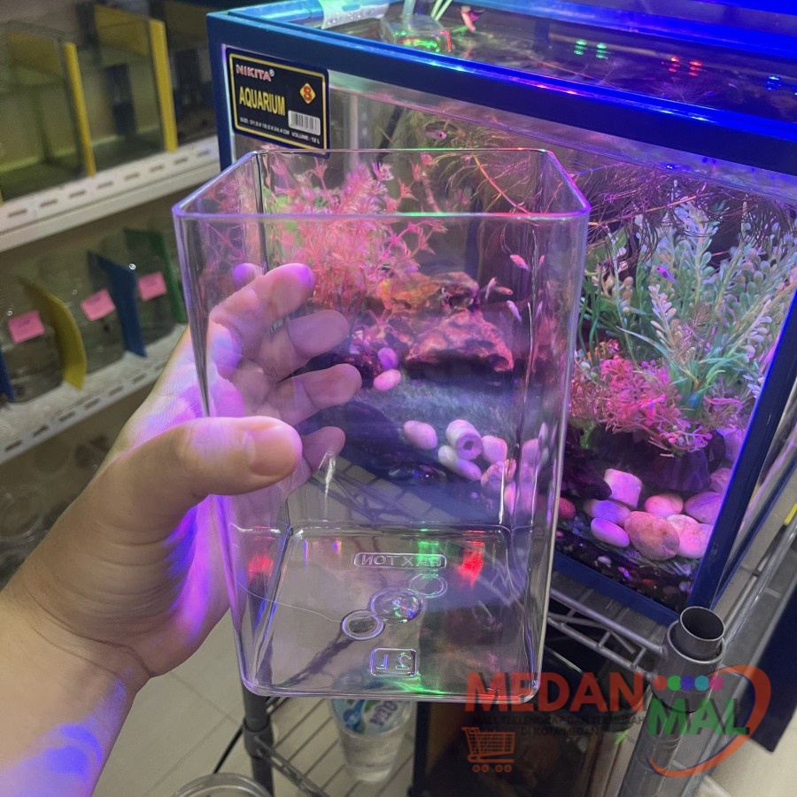 SOLITER AQUARIUM AKRILIK CUPANG 2 LITER DAN 4 LITER