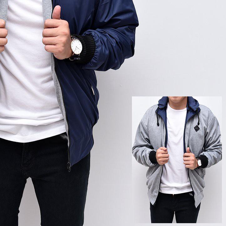❁ Jaket Parasut Bolak Balik / Jaket Anti Air / Jaket Pria Bolak Balik ➦