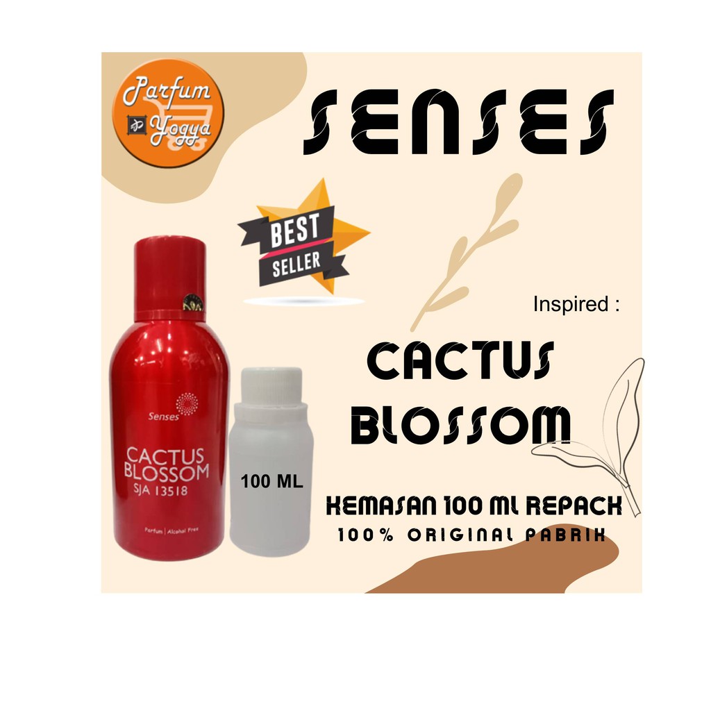 BIBIT PARFUM MURNI SENSES CACTUS BLOSSOM 100 ML | SENSES CACTUS BLOSOM | BEST SELLER | PARFUM UNISEX