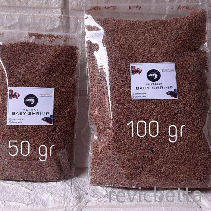 New - Baby Shrimp Super 50g & 100g Pakan burayak ikan hias cupang guppy chilcid neon tetra cardinal 