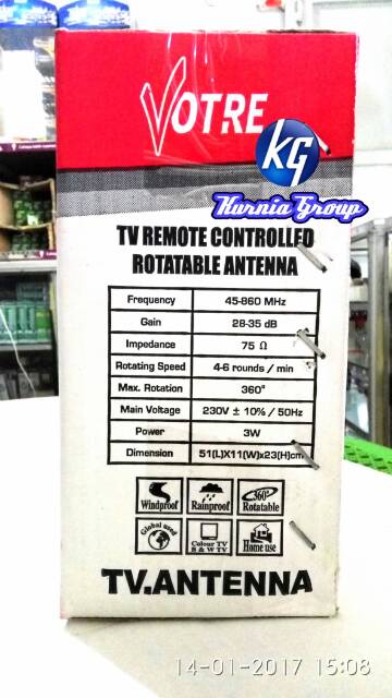 2KG !!! Antena Remote Outdor Tipe 850 &amp; 950 + Kabel &amp; Boster Antena TV Hasil Jernih Rotoating Anttena LED TABUNG DIGITAL Super Peka Gambar Jernih