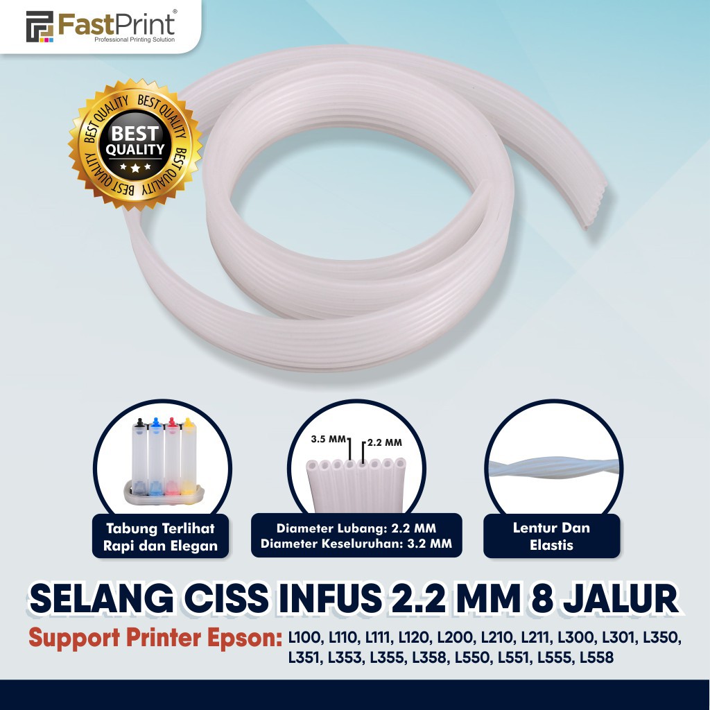 Selang CISS Infus Epson L800 L810 L850 L1300 L1800 Selang CISS Infus Epson L800 L810 L850 L1300 L1800
