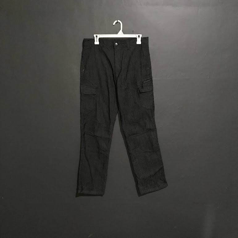 Celana - Azito | Cargo Pants Dark Grey Thrift [COD]