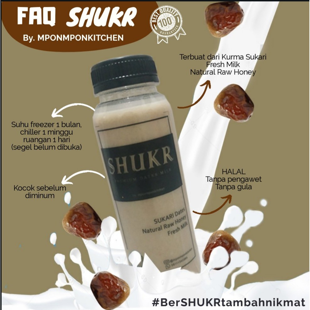 

SHUKR - Susu Kurma Premium Asi Booster Kurma Sukari Tanpa Gula