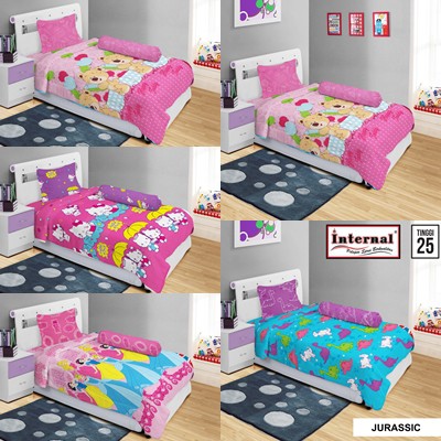 Sprei INTERNAL Small Single Size uk 100x200 Tinggi 25 cm FULL 100% KATUN MURAH