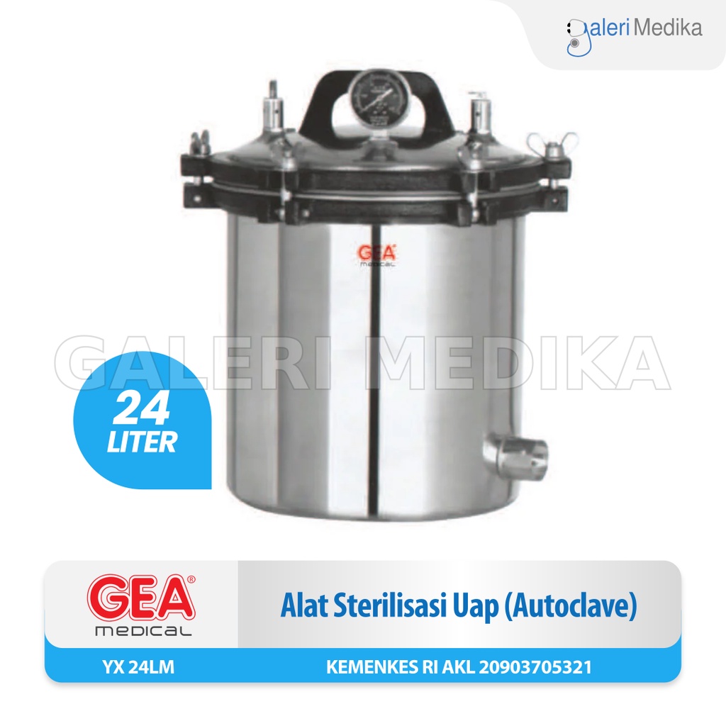 Autoclave GEA YX-24 LM  Autoclave 24 Liter - Tanpa Timer