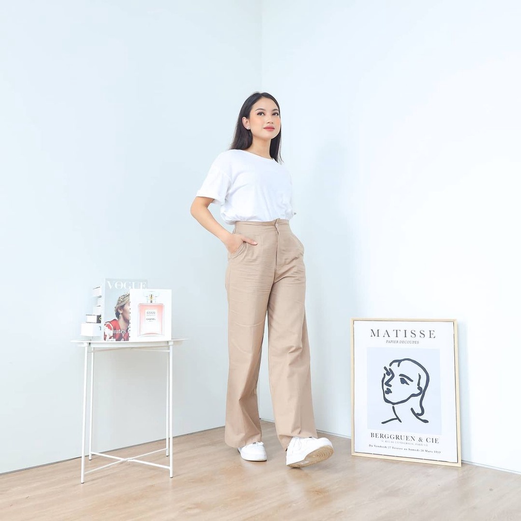 Linen Slim Cullote Highwaist