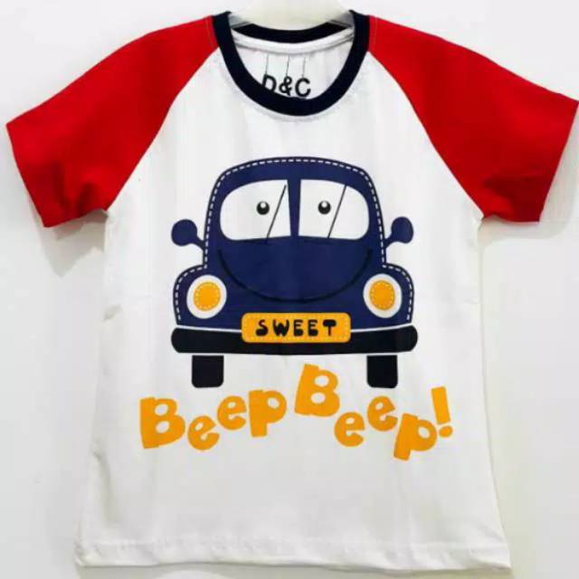  Kaos  anak  laki  laki  mobil beep size 1  2 3 4 5 8 tahun  