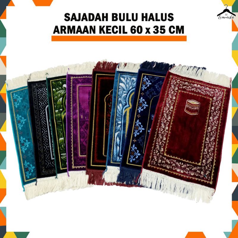 Sajadah Turki Bludru Premium / Sajadah Turkey Muka Kecil 60 x 35 cm