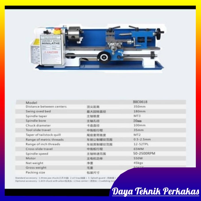 Jual Promo mesin bubut mini manual - bench lathe mini - mesin bubut