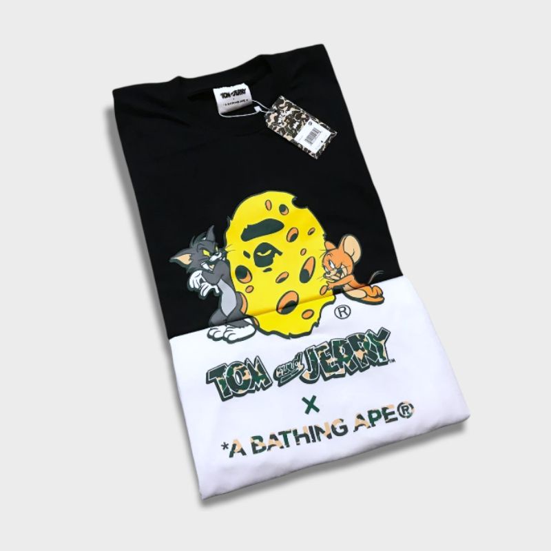 KAOS BAPE TOM & JERRY | T-SHIRT BAPE | BAJU BAPE FULL TAG PREMIUM