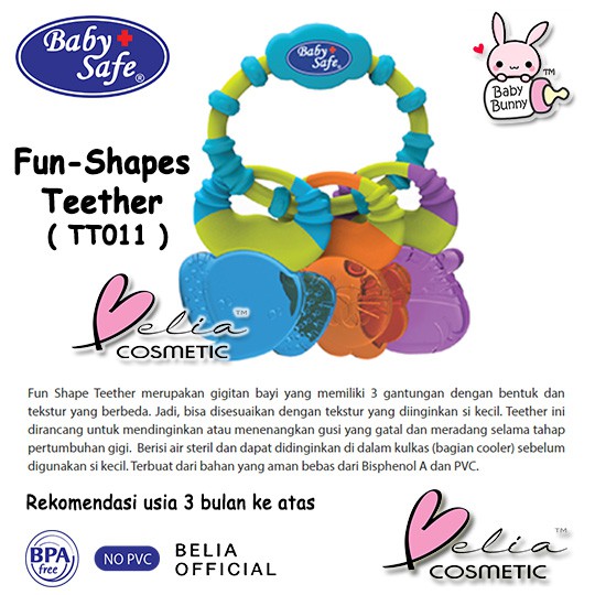 ❤ BELIA ❤ BABY SAFE Teether Gigitan Bayi TT006 TT007 TT008 TT009 TT010 TT011 BPA Free No PVC