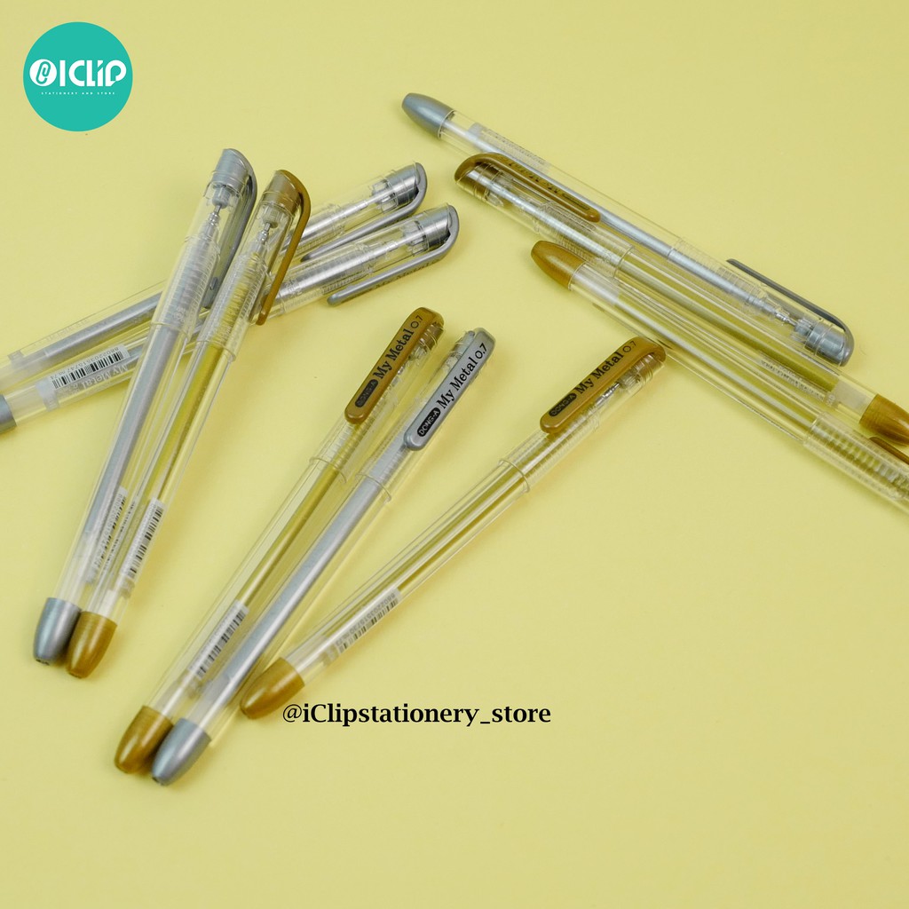 

PULPEN MY-METAL 0.7mm PULPEN GEL PULPEN CAIR Pulpen Tinta WARNA GOLD DAN SILVER