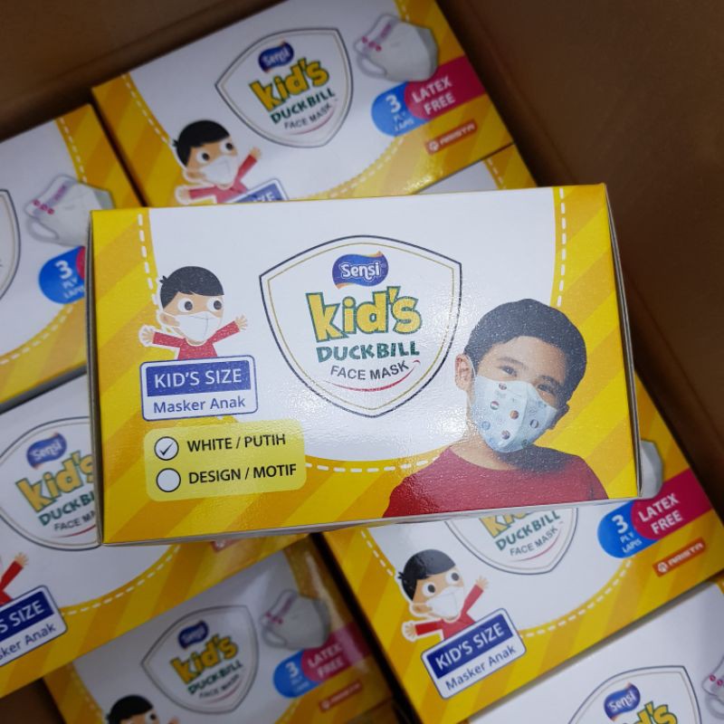 Masker Sensi Duckbill Kids Masker Anak 3 PLY isi 40 pcs