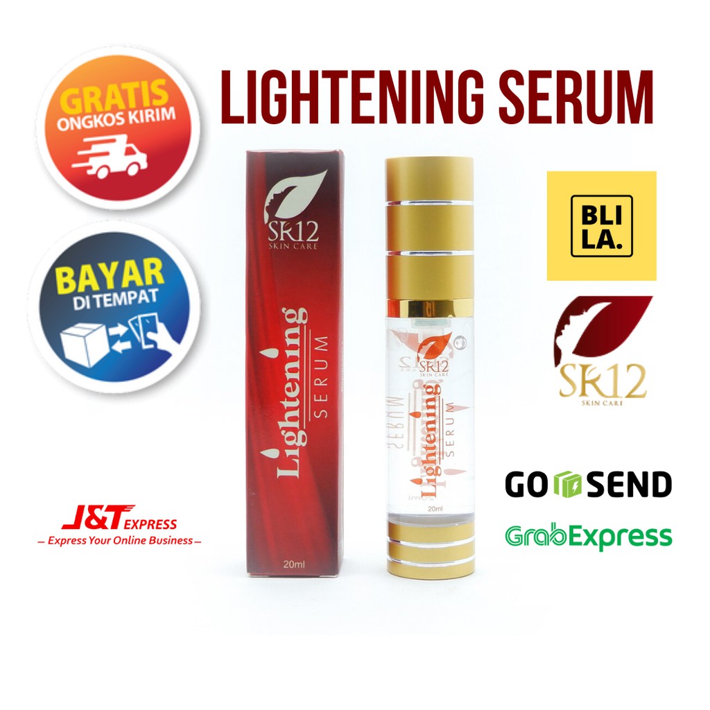 SERUM WAJAH - SERUM PENCERAH WAJAH - LIGHTENING SERUM 20ml SR12 - BRIGHTENING SERUM STANDARD BPOM