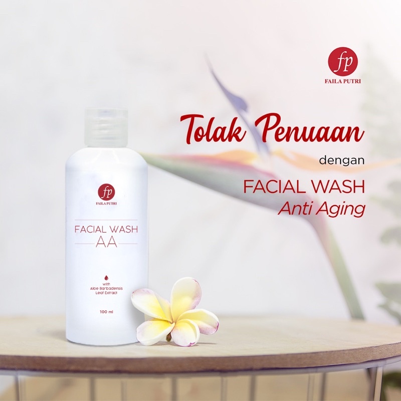 facial wash anti aging  FAILA PUTRI BPOM - Sabun wajah whitening glow - facial wash AA