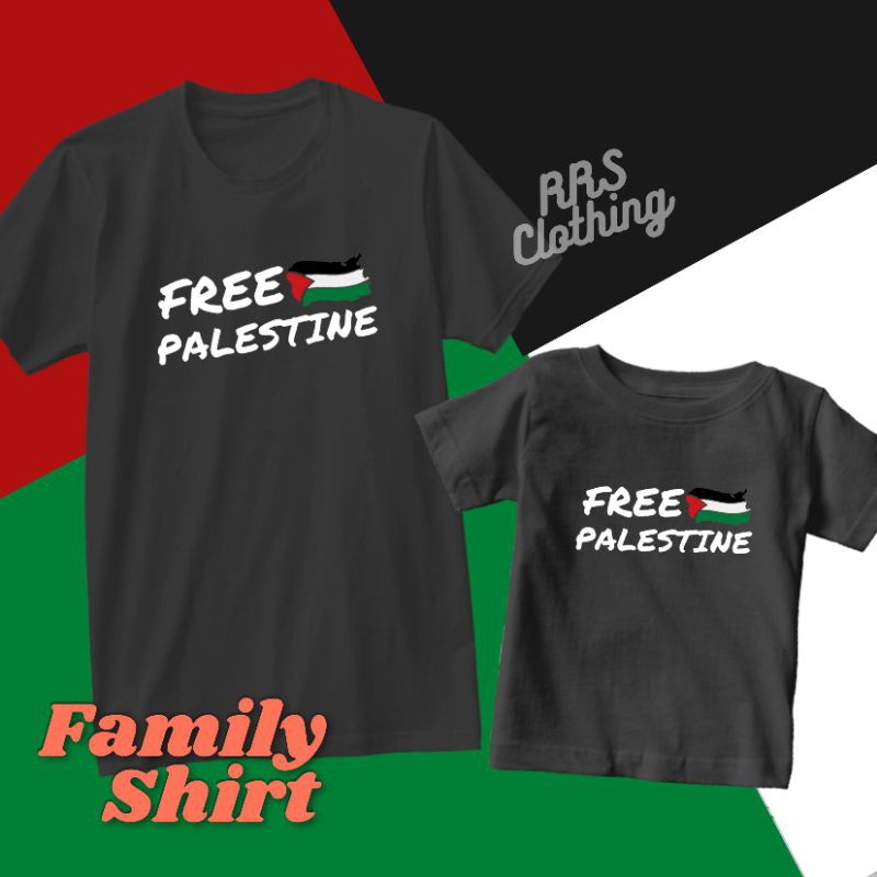 Kaos Keluarga Couple Kaos Anak Kaos Bayi Free Palestine Palestina Save Gaza