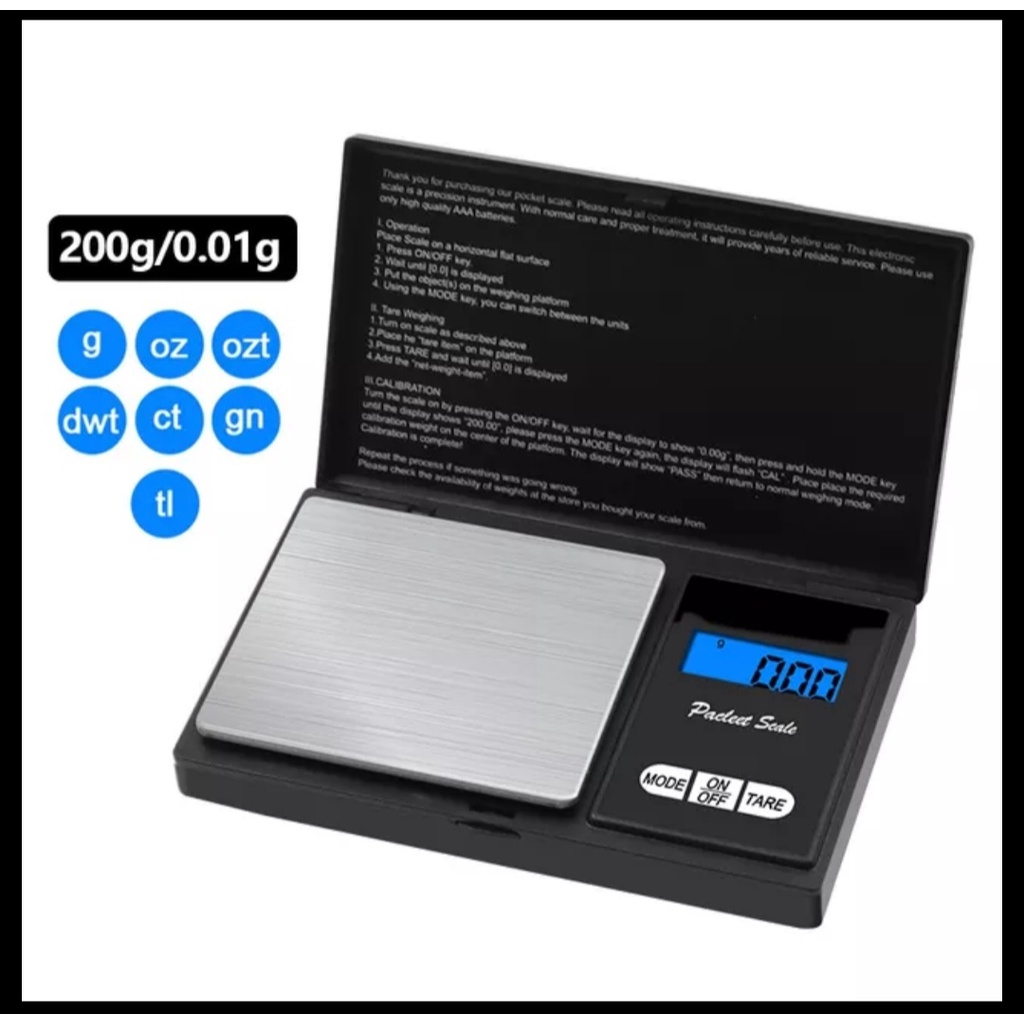 Timbangan Mini Digital 500gr/0.1gr / Timbangan Emas / Pocket Scale / Timbangan Dapur