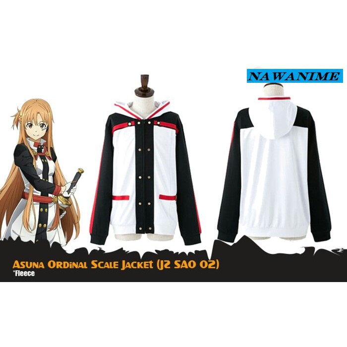 Jaket Anime Sword Art Online Asuna Cosplay Jacket Hoodie (JZ SAO 02)