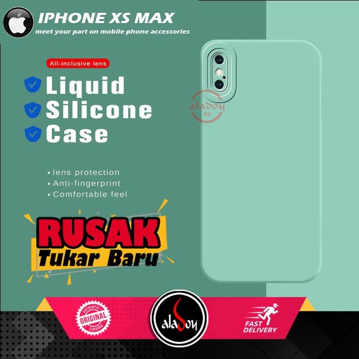 Case Iphone XS Max Soft Case Liquid Silicone Pro Camera Premium Casing