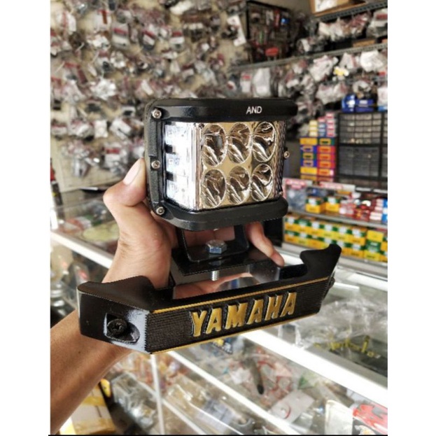 paket lampu led set kumis kumisan rx king set pangkon breket-Paket 13